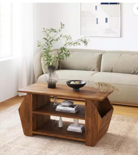 DCanape Atlantis Centre Table Engineered Wood Coffee Table  (Finish Color - Colu