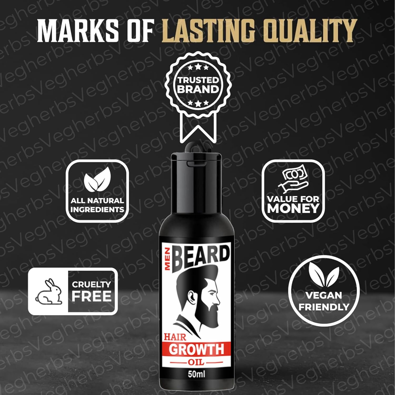 smartdrops 10x Supreme Quality Beard Growth Oil With Advanced Formula Based Hair