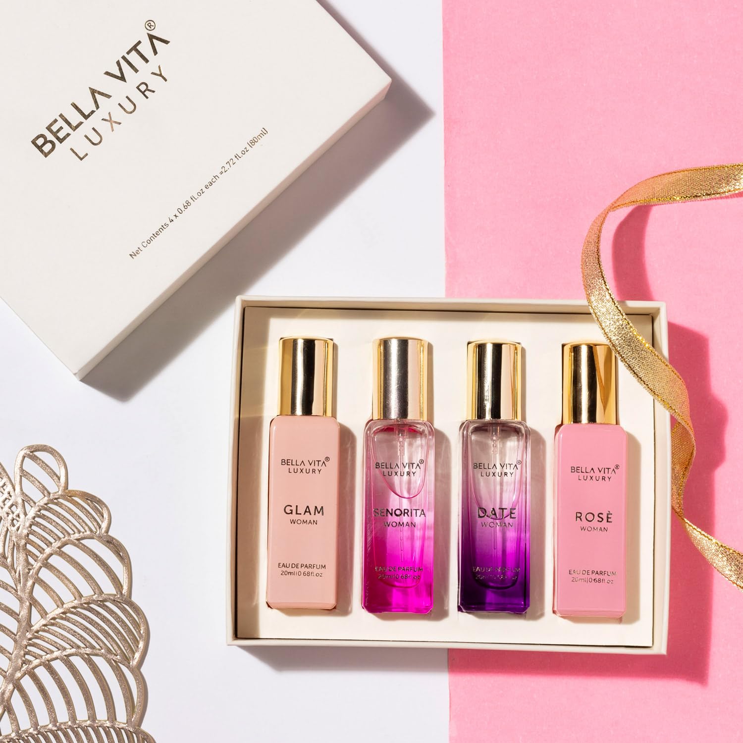 Bella vita organic Luxury Perfume Gift Set with Long Lasting Fragrance Eau De Pa