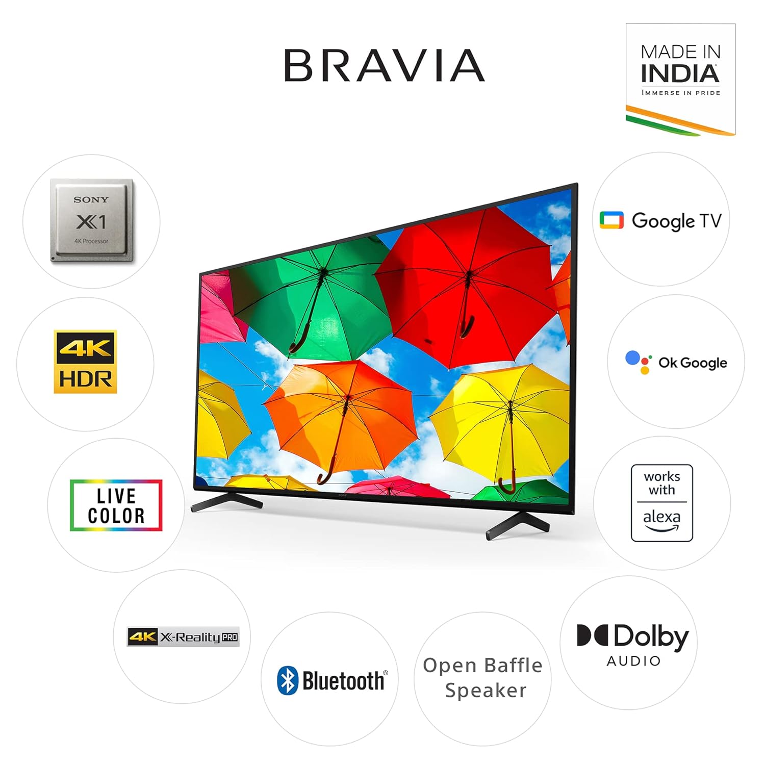 SONY Bravia 108 cm (43 inch) Ultra HD (4K) LED Smart Google TV 2022 Edition  (KD