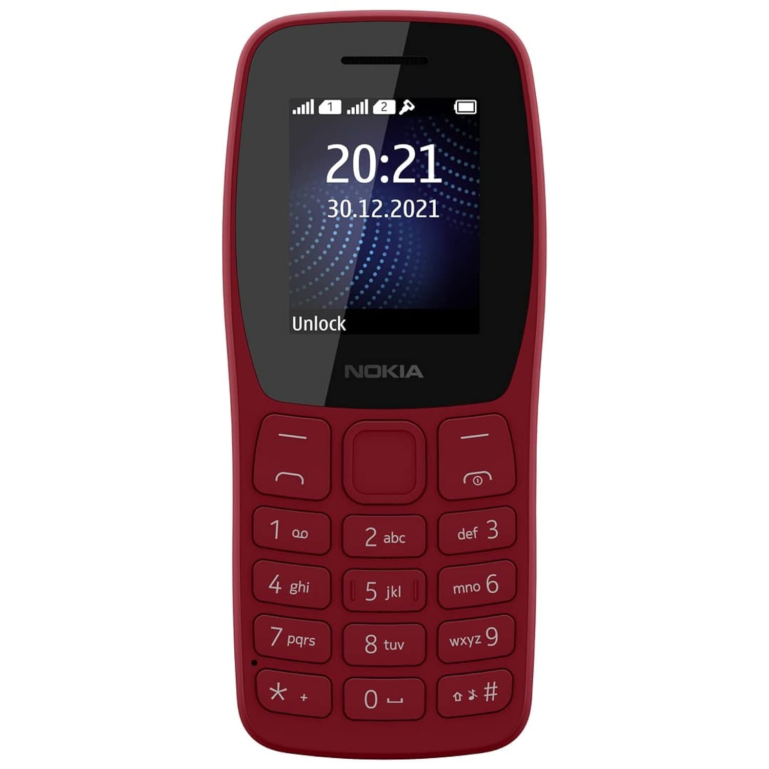 Nokia 105 Single SIM, Keypad Mobile Phone with Wireless FM Radio  (Terracotta Re