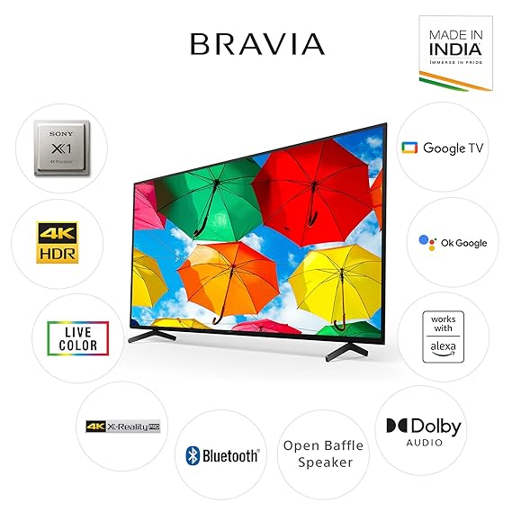 Sony Bravia 139 cm (55 inches) 4K Ultra HD Smart LED Google TV KD-55X74K (Black)