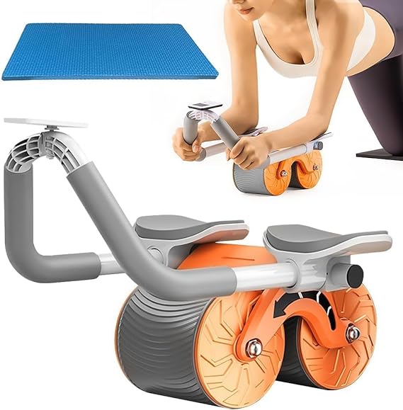 AZARIA Ab Roller Wheel Automatic Rebound 2 In 1 For Abs Workout Abdominal Fitnes