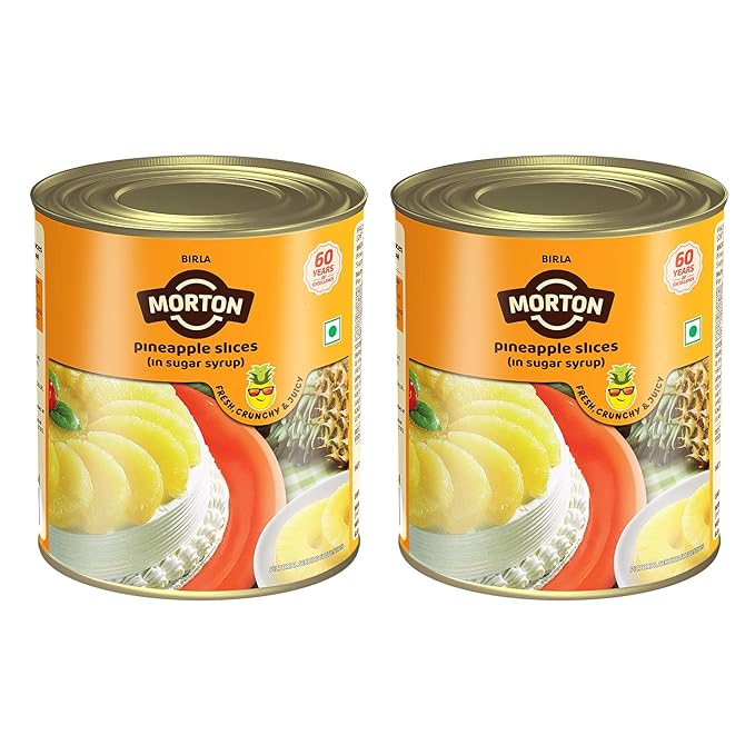 MORTON Canned Pineapple Slices | Canned Fruits | IN Suger Syrup | Crunchy & Juic