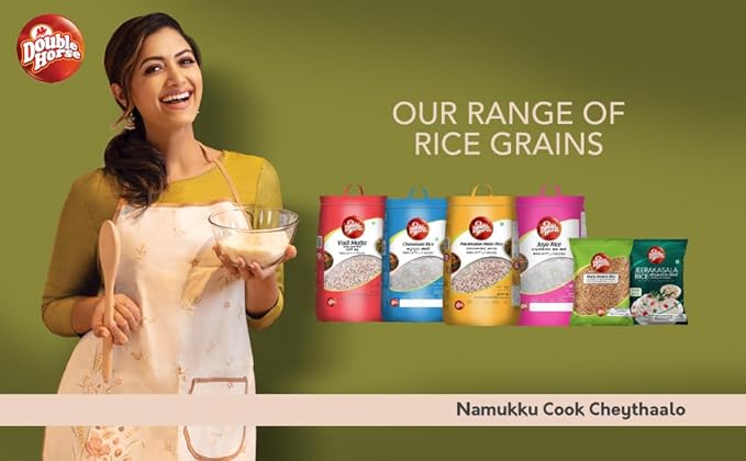 Double Horse Kuruva Rice 5Kg | Cherumani Rice |Gluten Free| White Rice | 100% Or