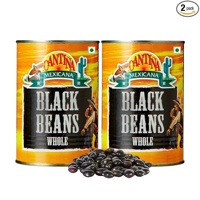 Cantina Mexicana Black Beans Whole, 2 x 400 g
