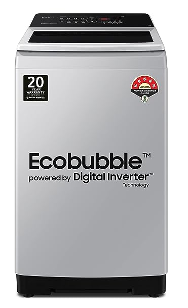 Samsung 7 kg, 5 star, Eco Bubble Technology, Digital Inverter, Motor, Soft Closi