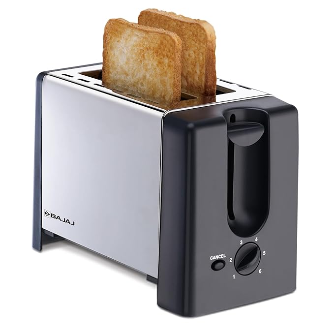 Bajaj ATX 3 750-Watt Pop-up Toaster | 2-Slice Automatic Pop up Toaster| Dust Cov