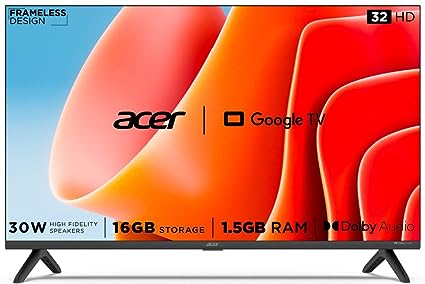 Acer 80 cm (32 inches) Advanced I Series HD Ready Smart LED Google TV AR32GR2841