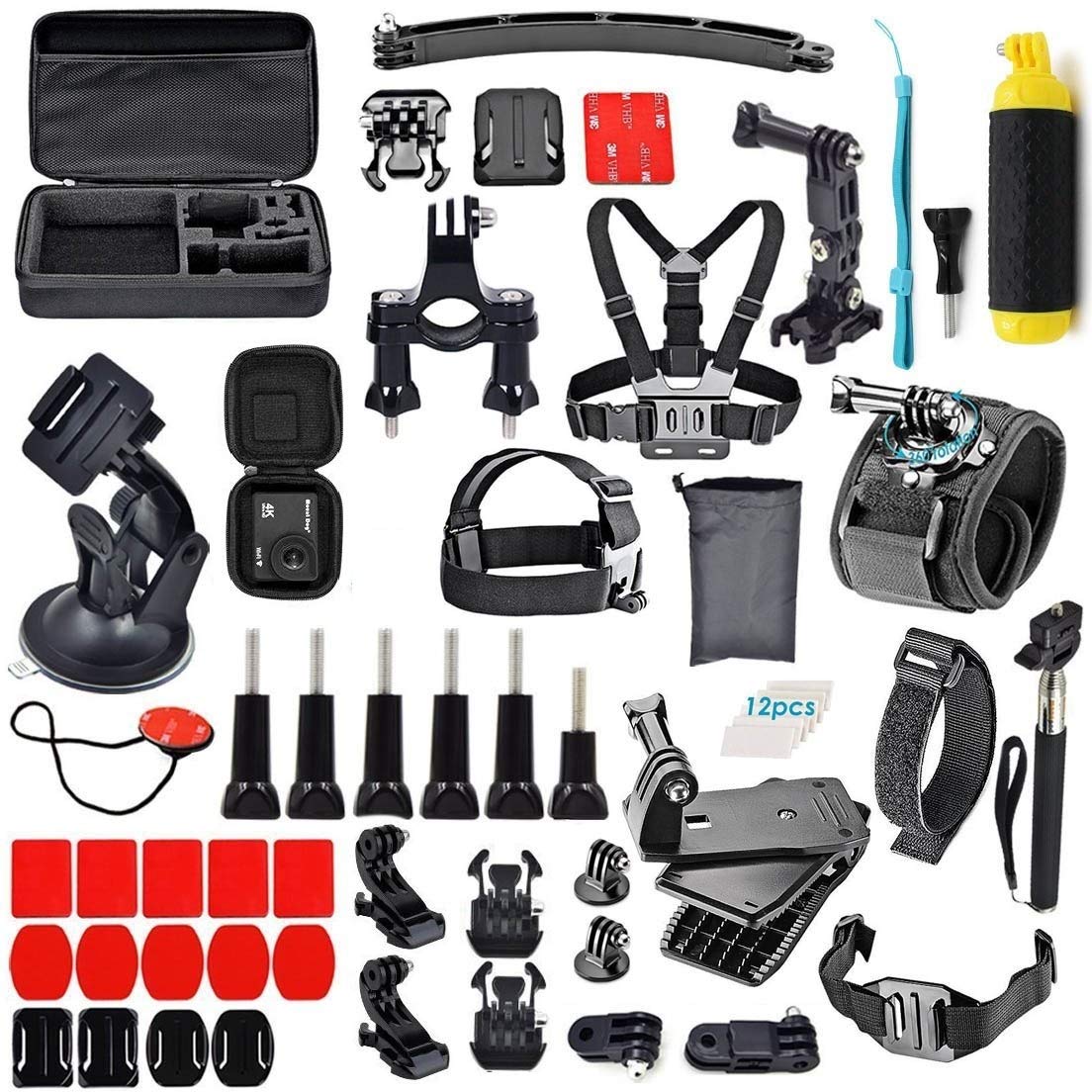ADOFYS 61 in 1 Action Camera Accessories Kit Compatible for GoPro, Sony Action C